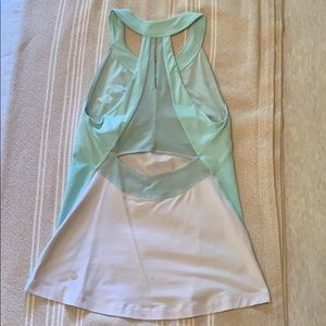 Lulu Lemon Tiffany Blue and White workout tank